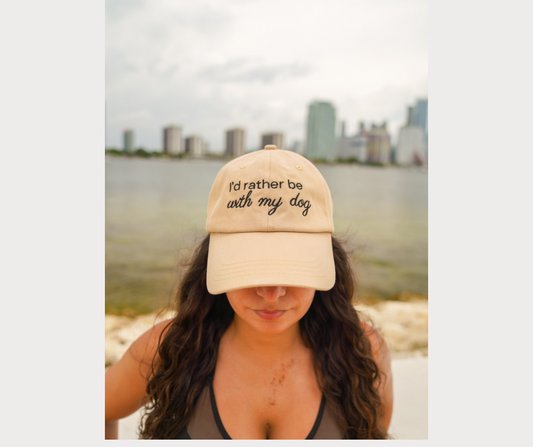 Hat - "I'd rather be with my dog"