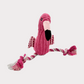 Flamingo Plush & Rope Toy